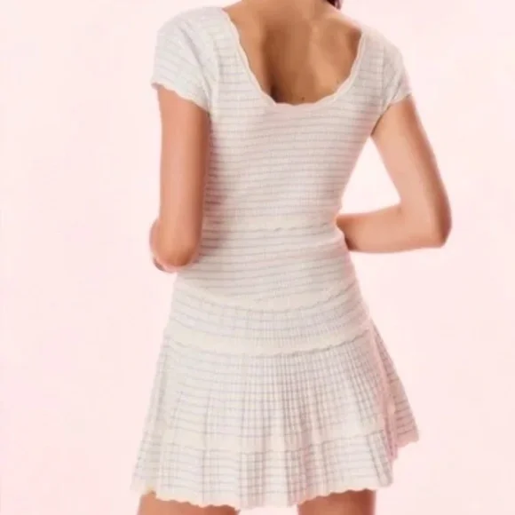 LoveShackFancy Elisavette Striped Stretch Knit Mini Dress, brand new, never worn - Picture 4 of 9